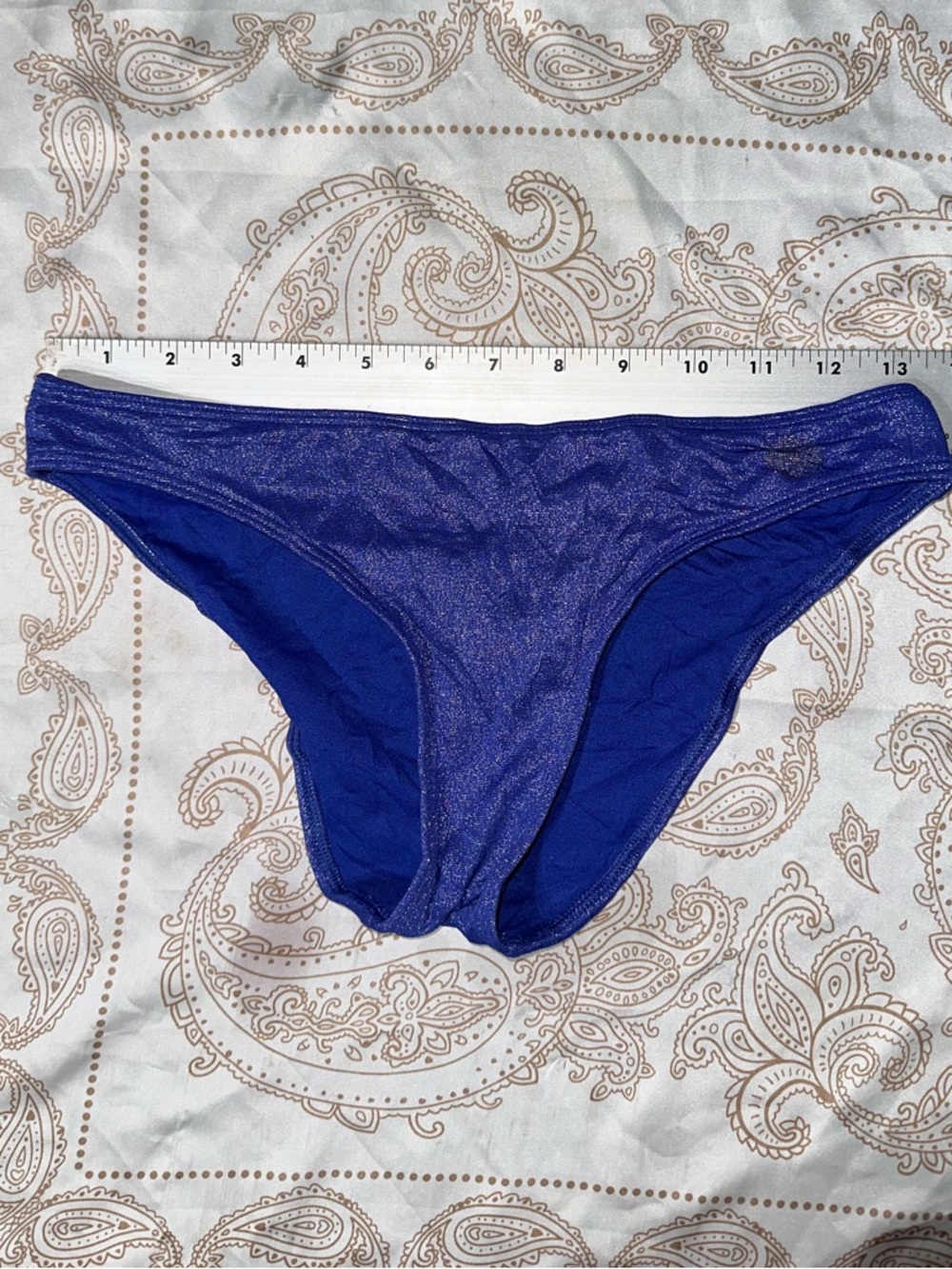 Hollister Shimmering Blue Swim Top XS Y2K summer